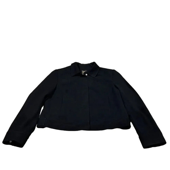 Grace Dane Lewis Women's Black Cropped Jacket Size 12 Casual Button-Up - Picture 12 of 12